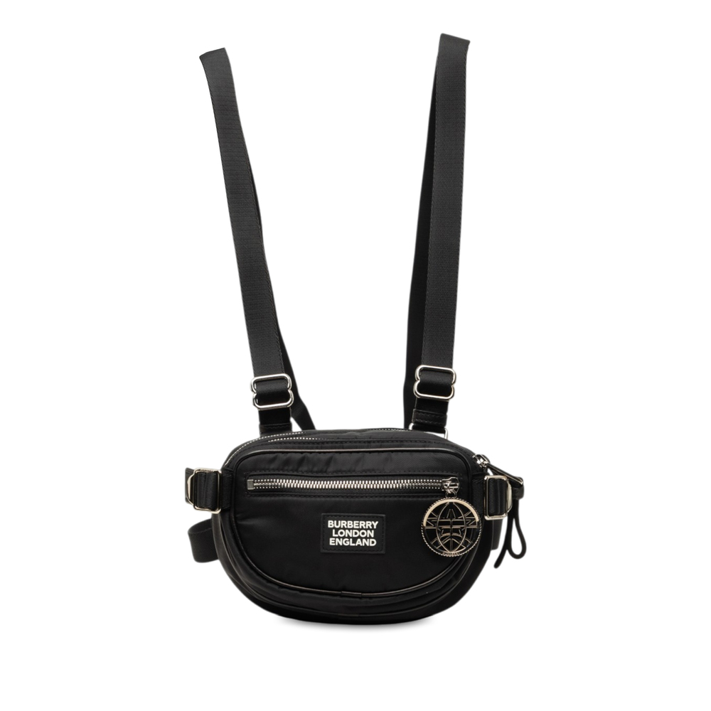 Pre-Loved Burberry Econyl Nylon Logo Cannon Belt Bag
